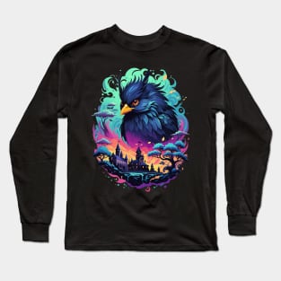grunge owl halloween Long Sleeve T-Shirt